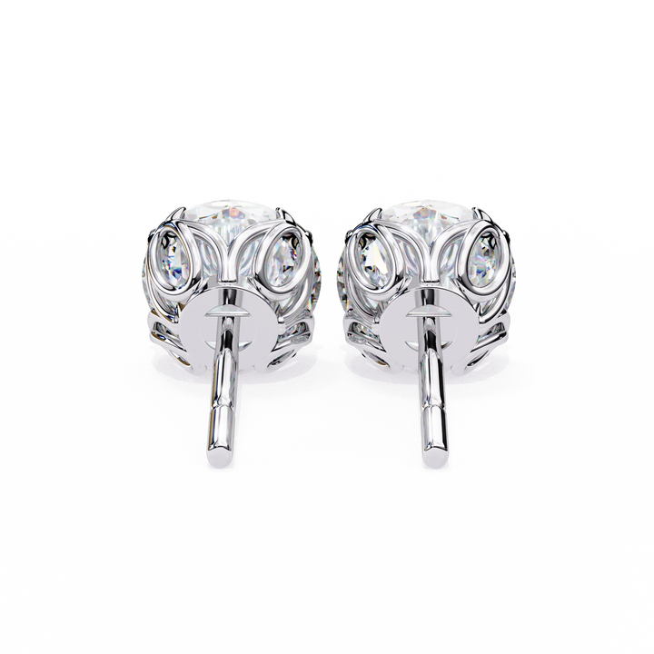 Round Diamond Stud Earrings