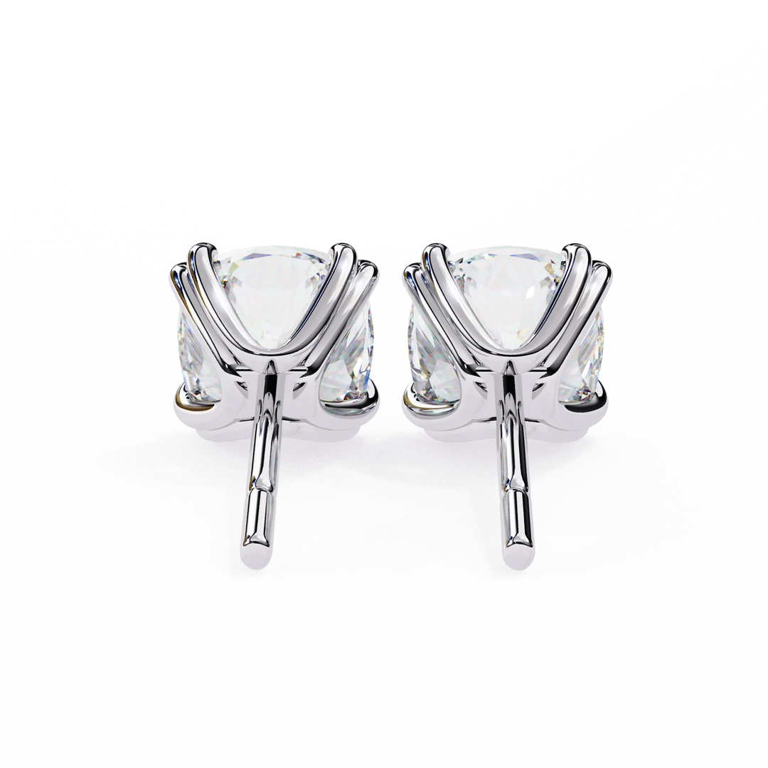 Classic Cushion Claw Prong Stud Earring