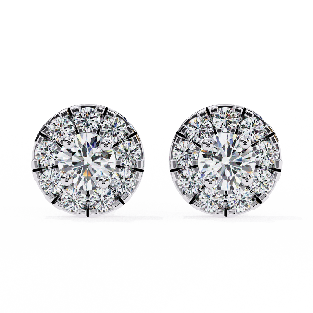 Lab Grown Diamond Stud Earrings, EF/VS Lab Diamond Wedding Earrings, Screw Back/Push Back Earrings