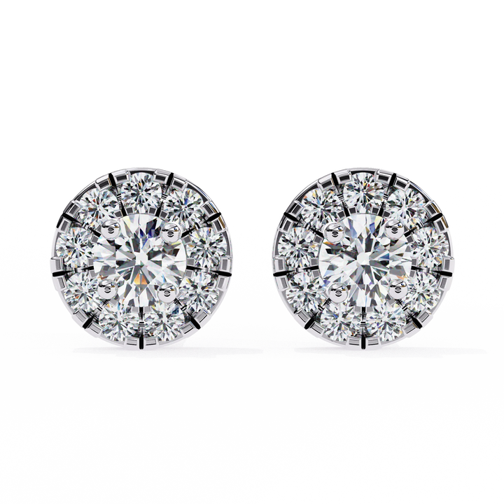 Lab Grown Diamond Stud Earrings, EF/VS Lab Diamond Wedding Earrings, Screw Back/Push Back Earrings