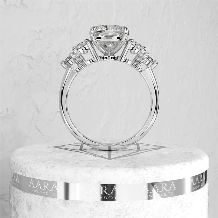 Cushion Cut Diamond Engagement Ring 3 CT Cushion Cut Lab Grown Diamond Wedding Ring Pave Set Ring for Women IGI Certified Diamond Wedding