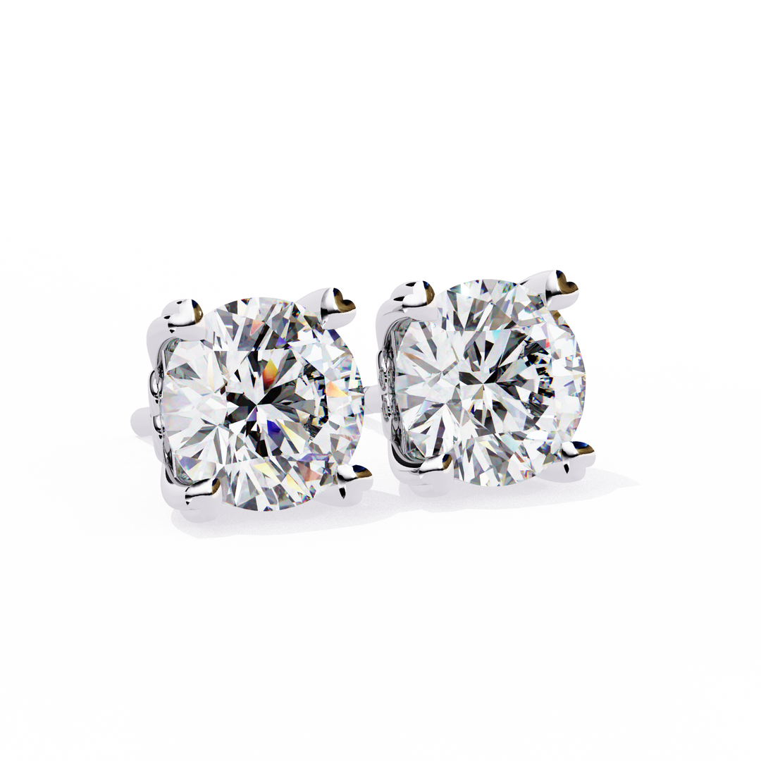 white gold stud earrings