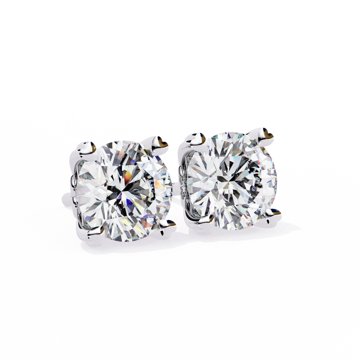 white gold stud earrings