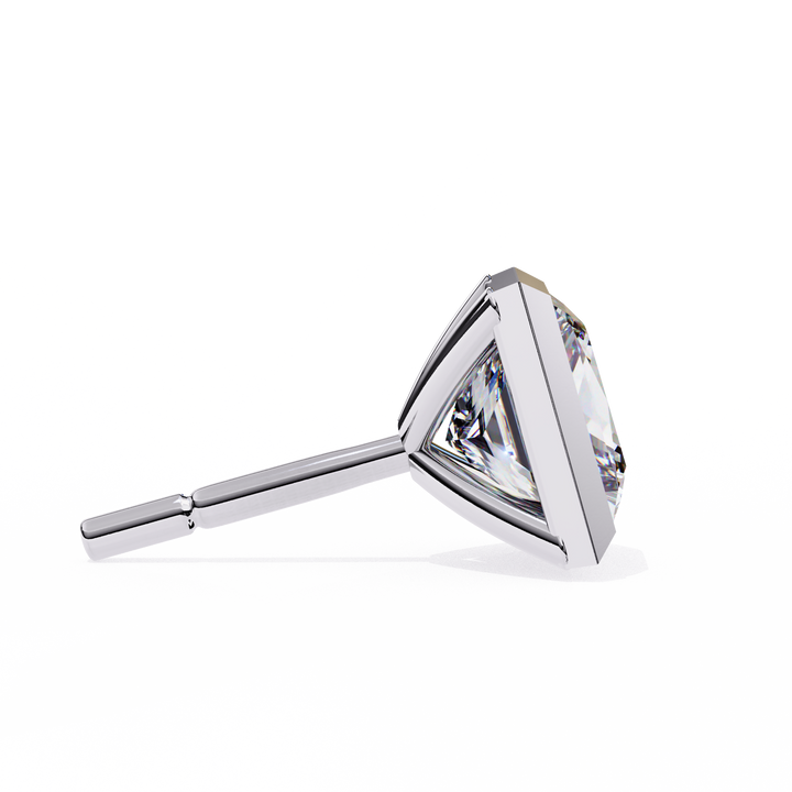 bezel-set diamond studs