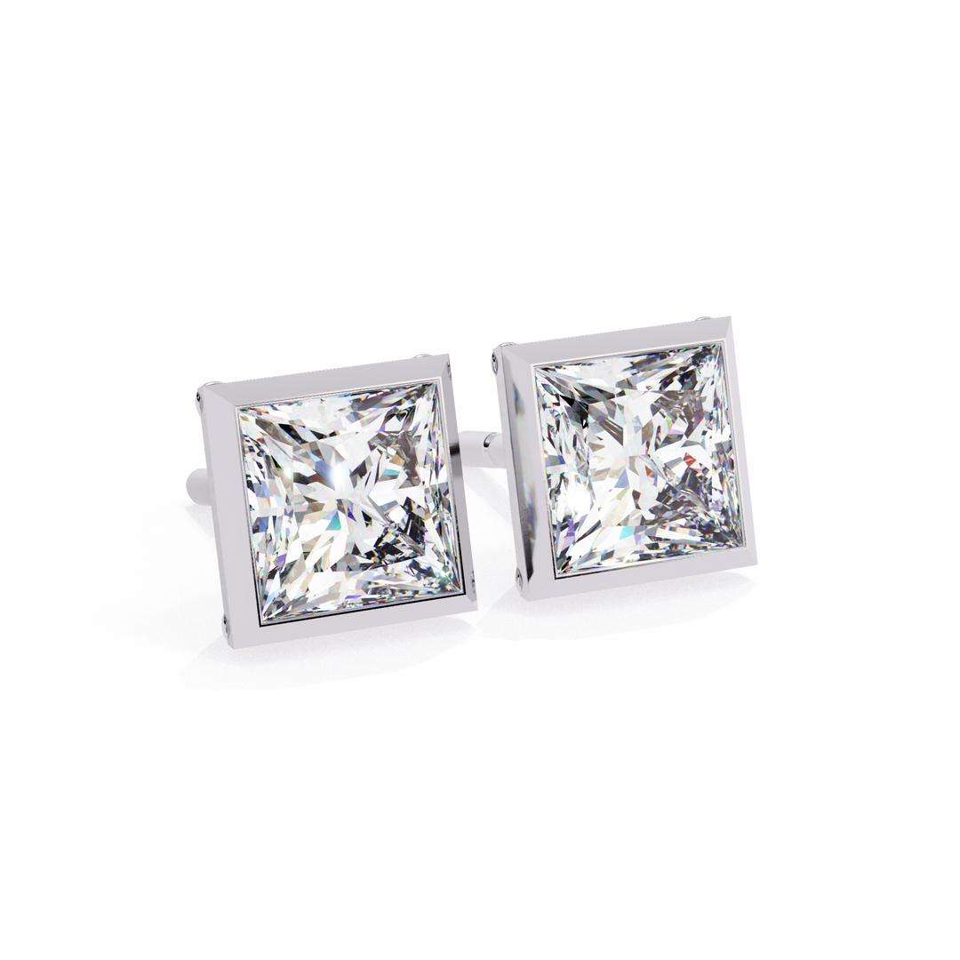 white gold stud earrings