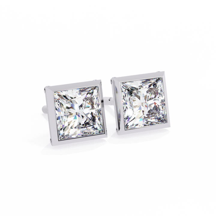 white gold stud earrings
