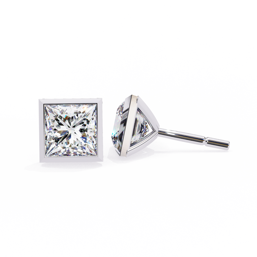 solitaire diamond earrings