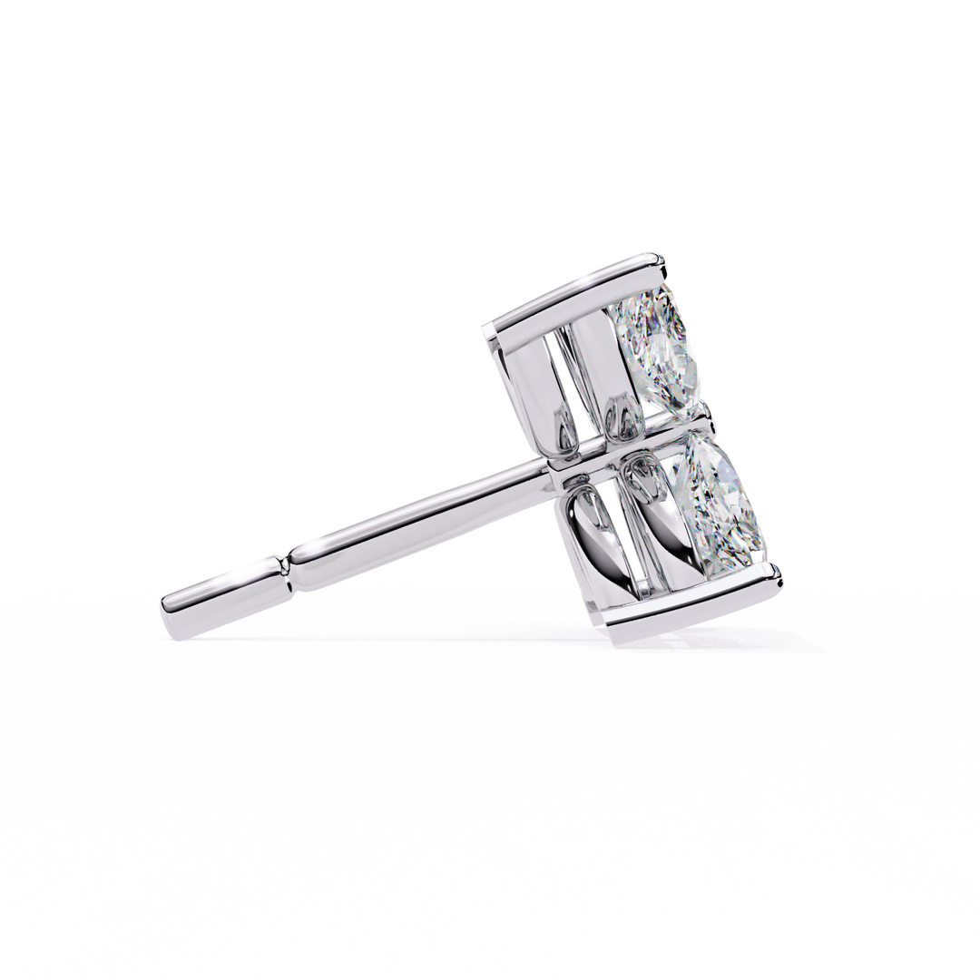 floral cluster diamond studs