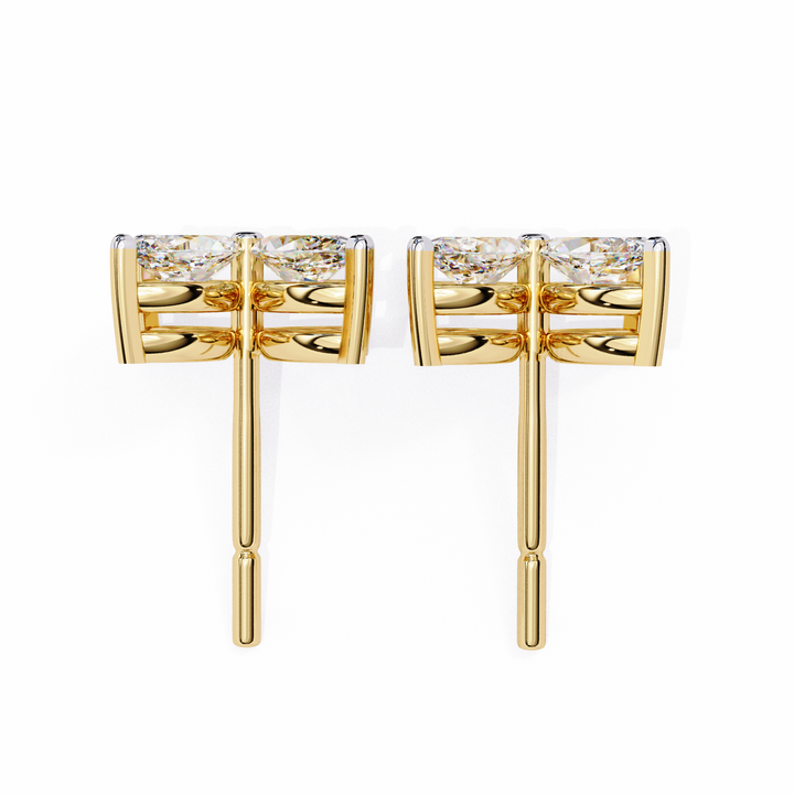 marquise cluster studs for women