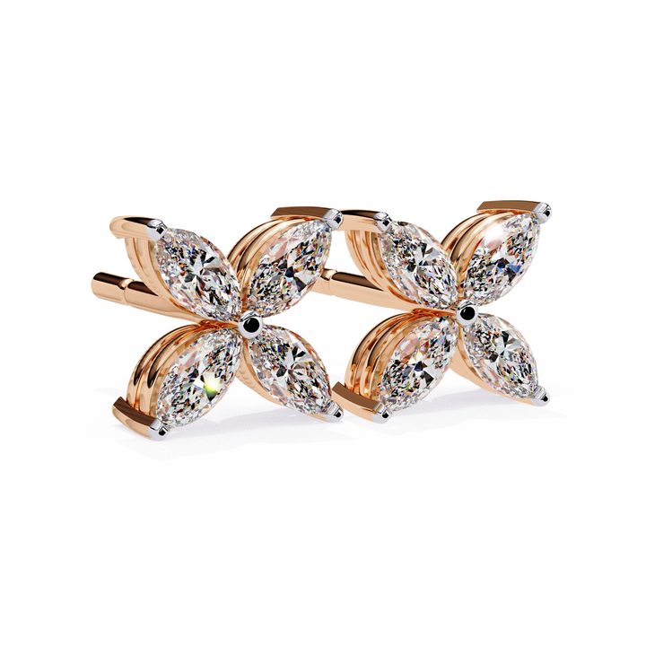 rose gold stud earrings