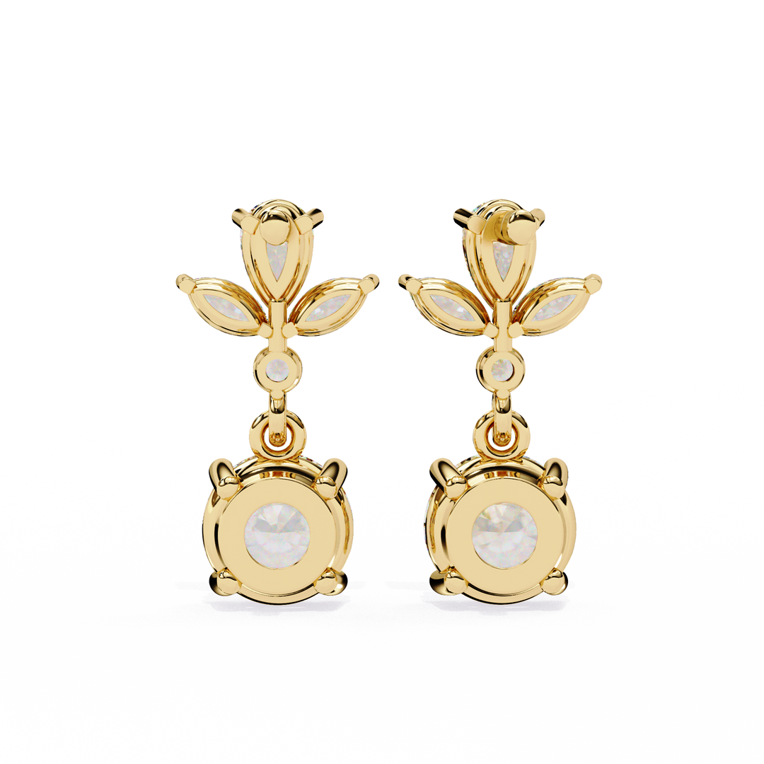 dangle drop diamond earrings