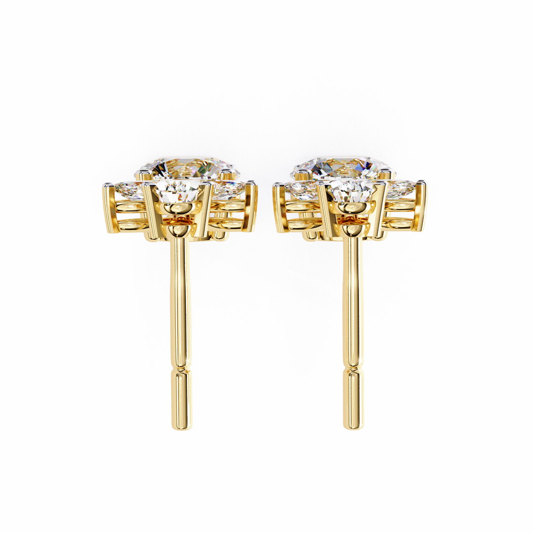 classic prong setting earrings