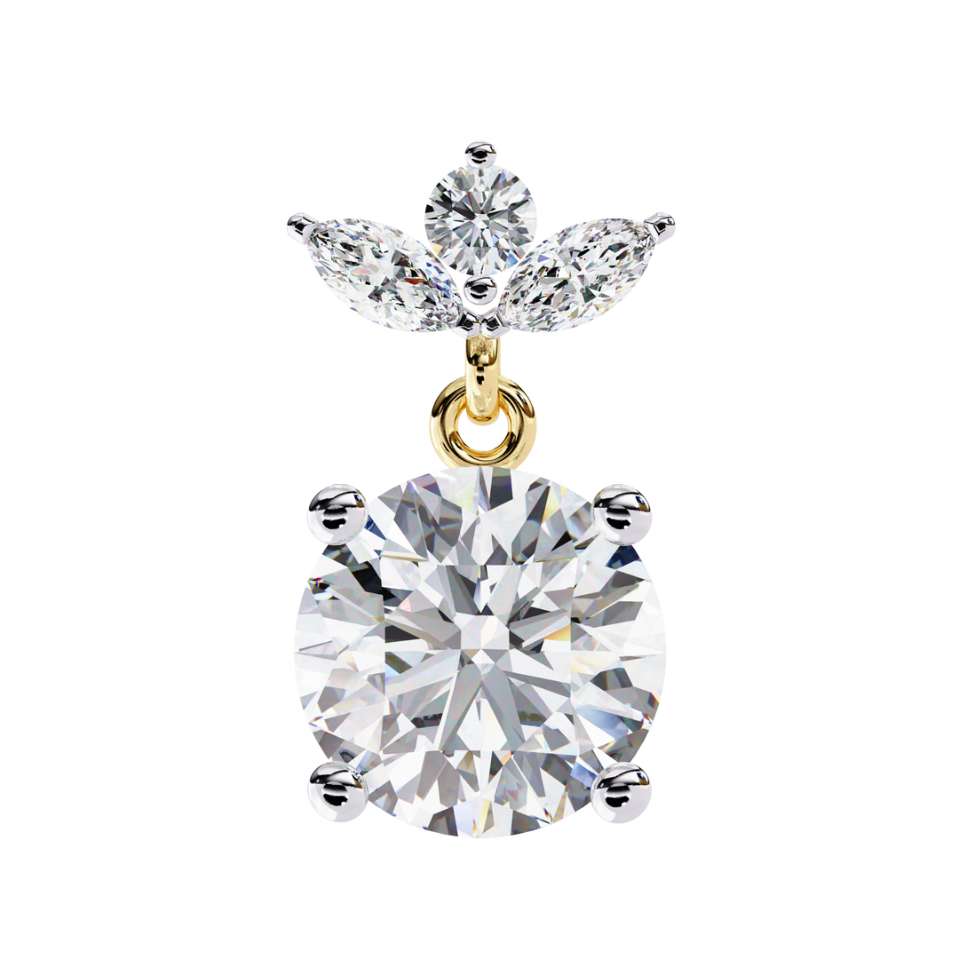 marquise diamond dangle earrings