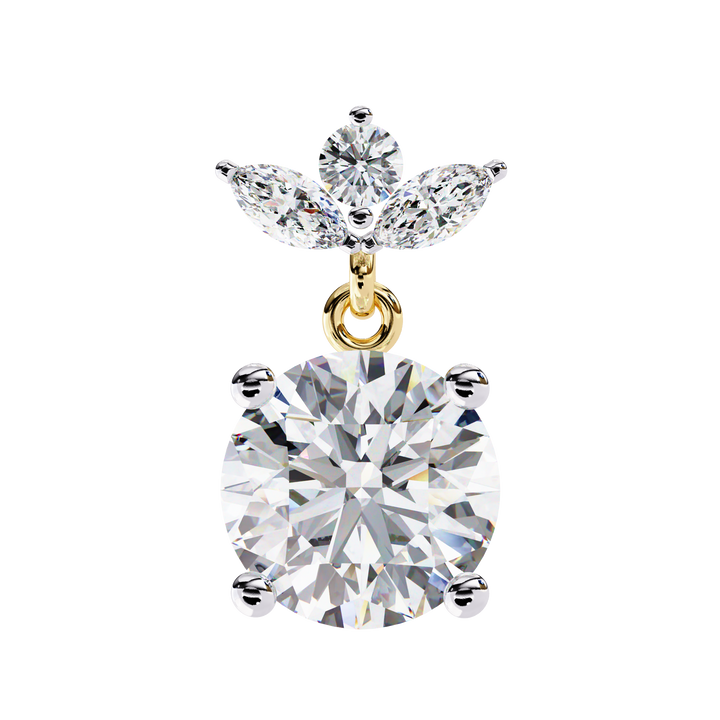 marquise diamond dangle earrings