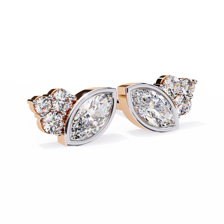 rose gold studs earrings