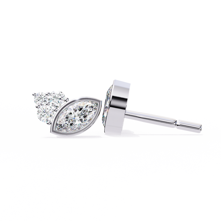 floral diamond studs