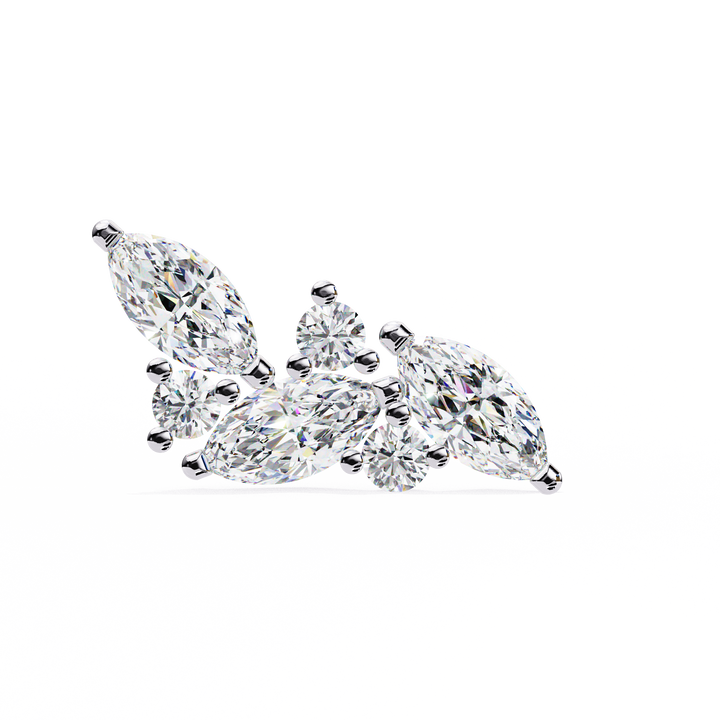 floral diamond studs