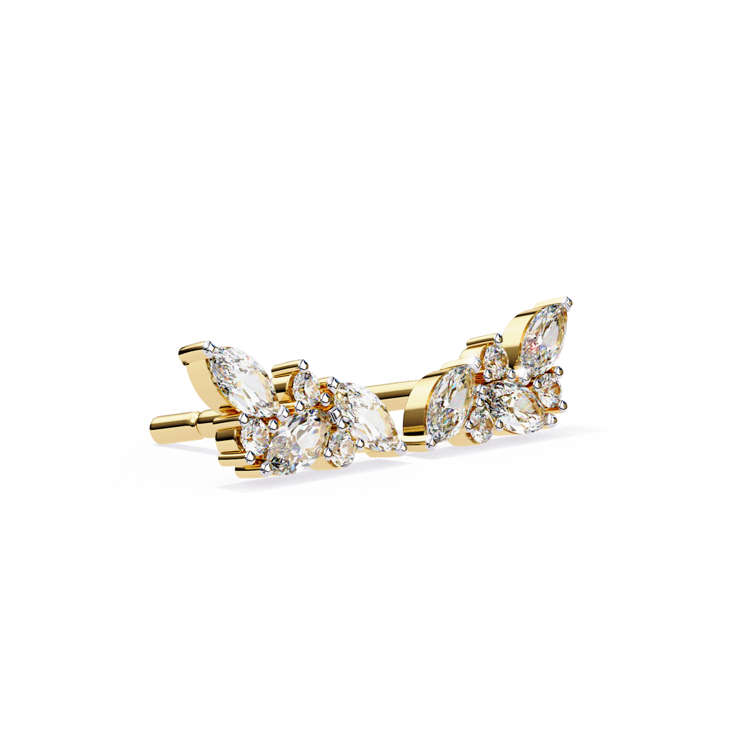 yellow gold stud earrings