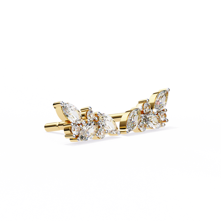 yellow gold stud earrings