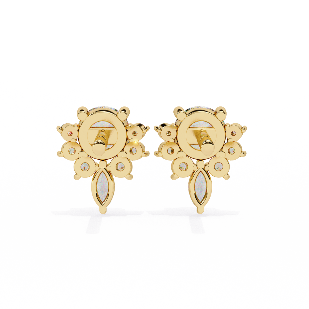 modern bridal diamond earrings