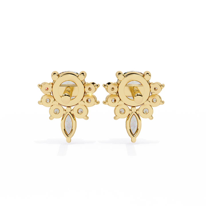modern bridal diamond earrings