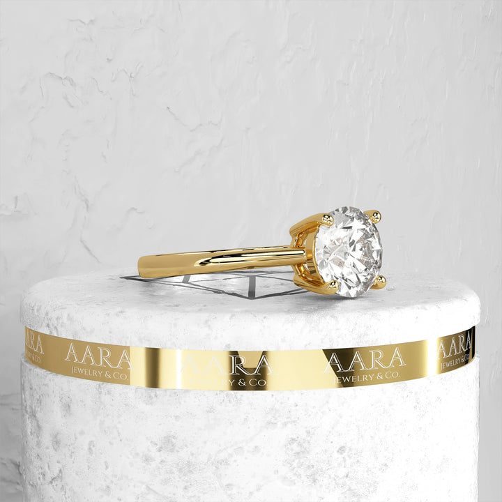 Hidden Halo Engagement Ring Round Lab Grown Diamond Ring Minimalist Diamond Anniversary Ring Any Bespoke Diamond Ring for Her Statement Ring