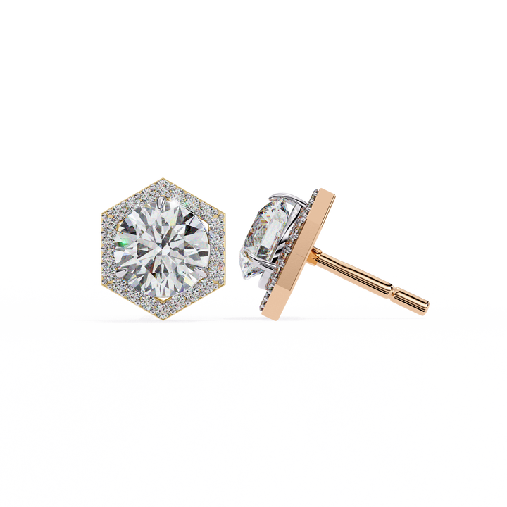 minimalist diamond studs