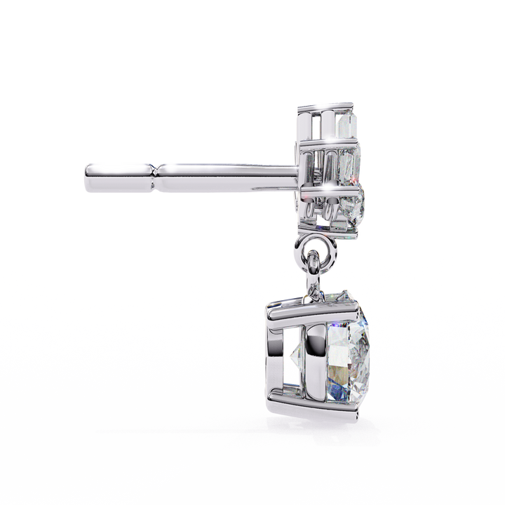 baguette sunburst earrings