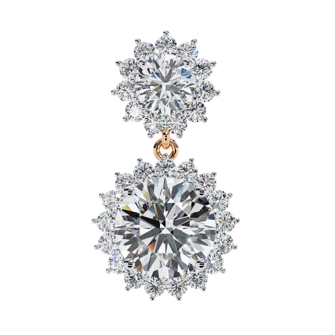 classic halo diamond earring