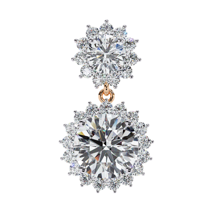 classic halo diamond earring