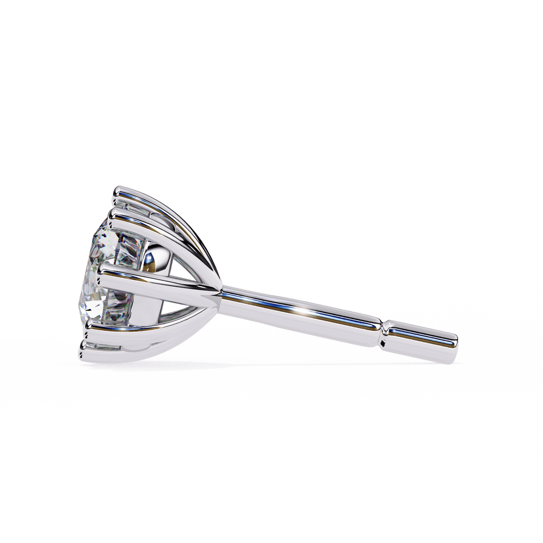 simple solitaire studs earrings