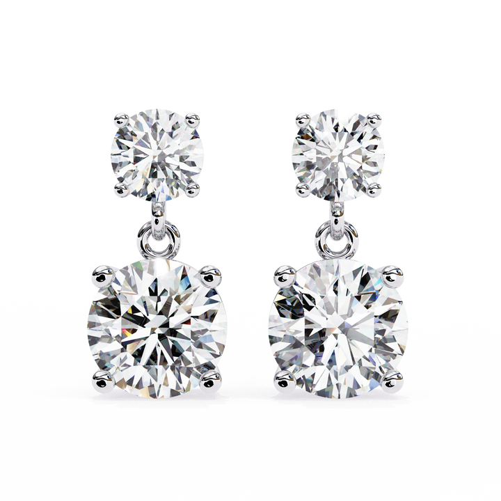 Lab Created Diamond Wedding Earrings