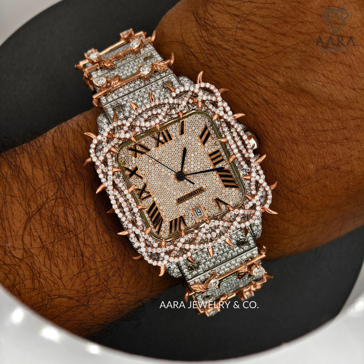 stylish lab grown diamond watch
