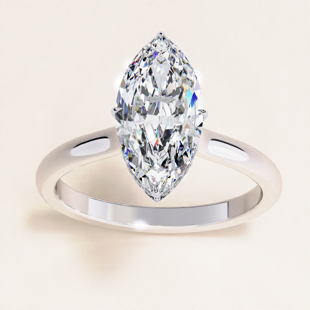 lab created diamond | rose gold engagement | handmade lab ring

