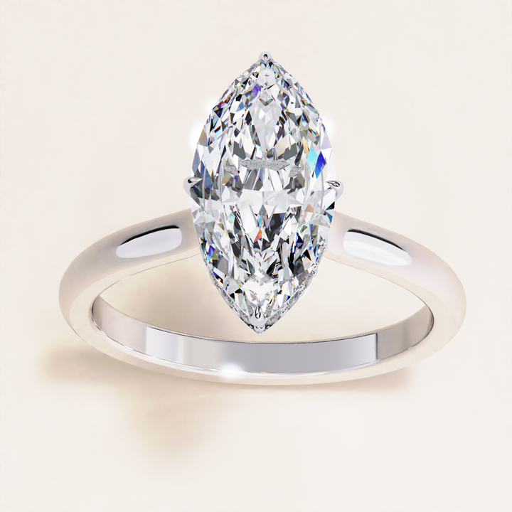 lab created diamond | rose gold engagement | handmade lab ring

