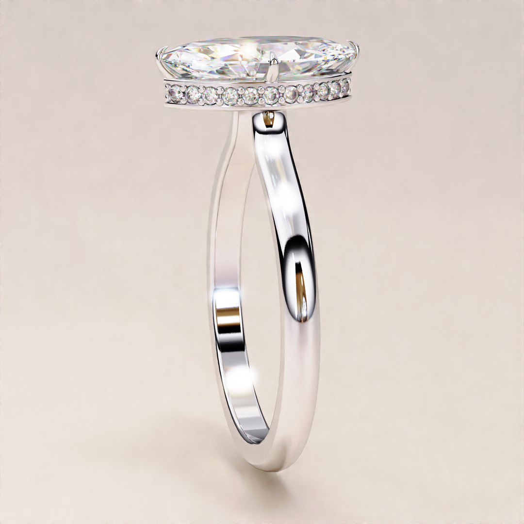 stylish bridal ring | natural looking diamond | alternative diamond

