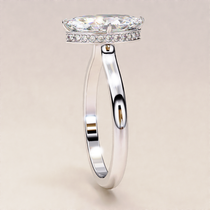 stylish bridal ring | natural looking diamond | alternative diamond


