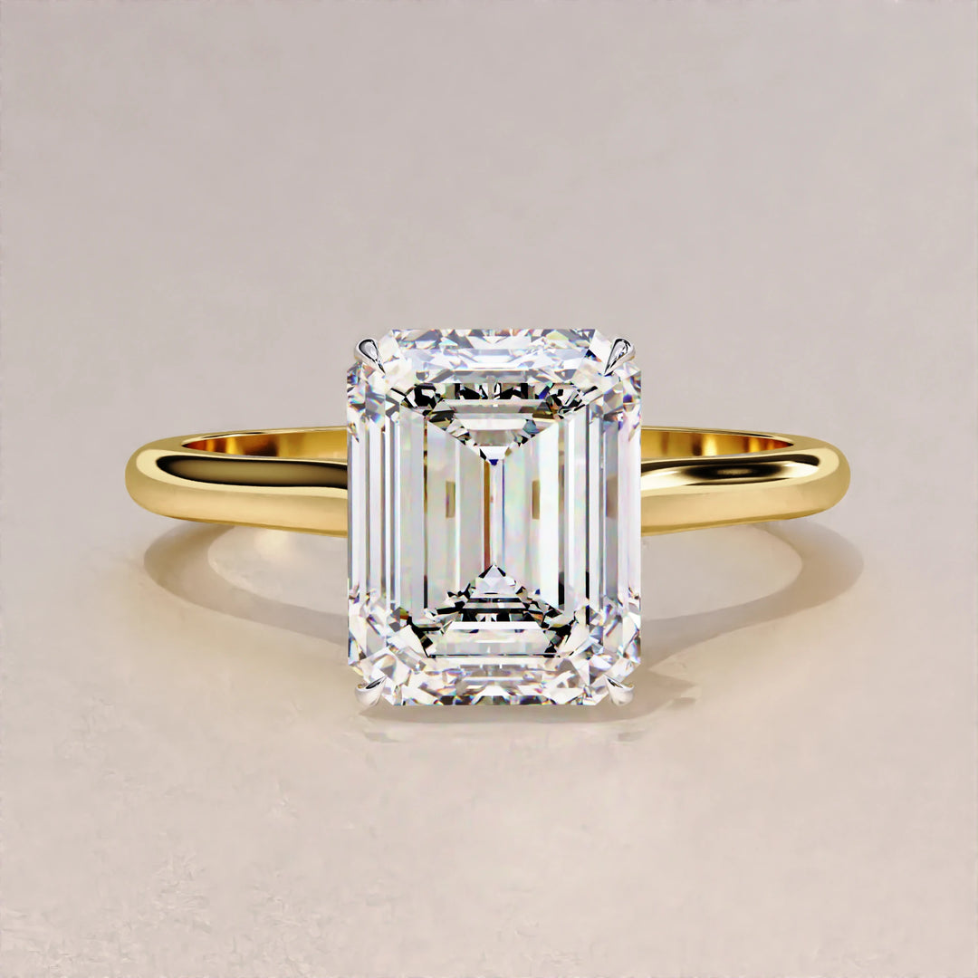 2 Carat Emerald Cut Lab Grown Diamond Ring / Emerald Lab Diamond Solitaire Ring / Emerald Cut Engagement Ring / Solitaire / Minimalist Ring