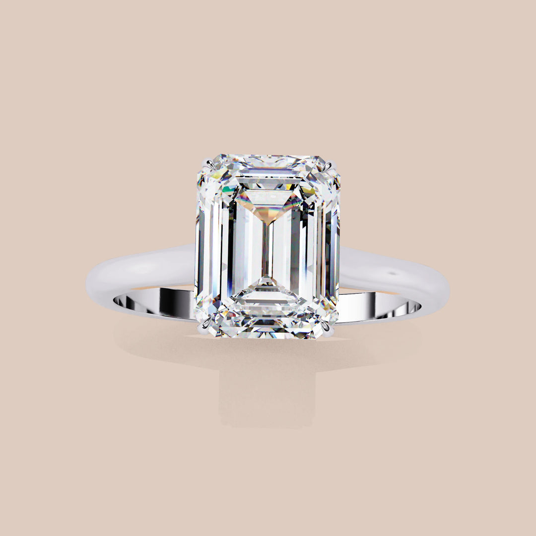 2 Carat Emerald Cut Lab Grown Diamond Ring / Emerald Lab Diamond Solitaire Ring / Emerald Cut Engagement Ring / Solitaire / Minimalist Ring