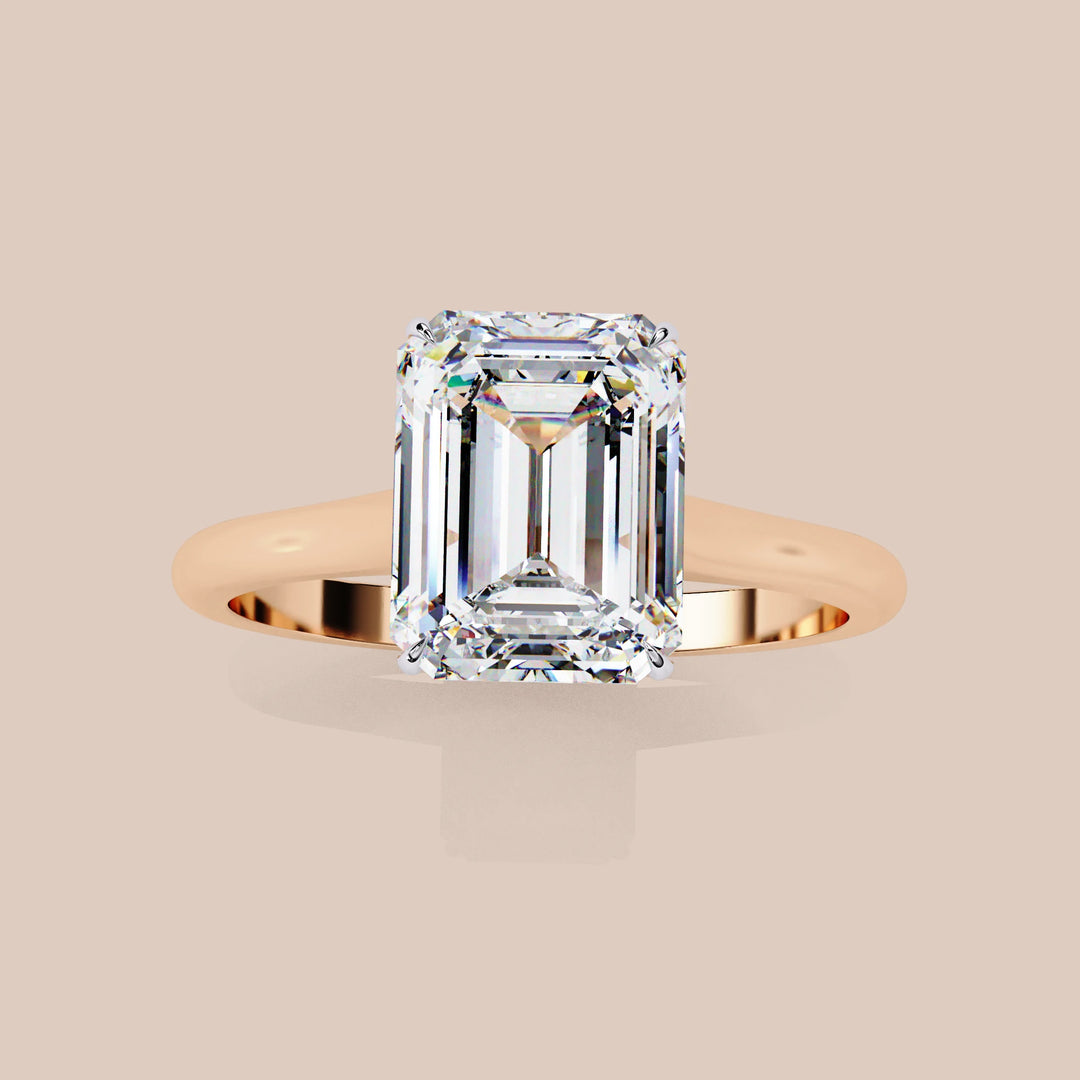 2 Carat Emerald Cut Lab Grown Diamond Ring / Emerald Lab Diamond Solitaire Ring / Emerald Cut Engagement Ring / Solitaire / Minimalist Ring