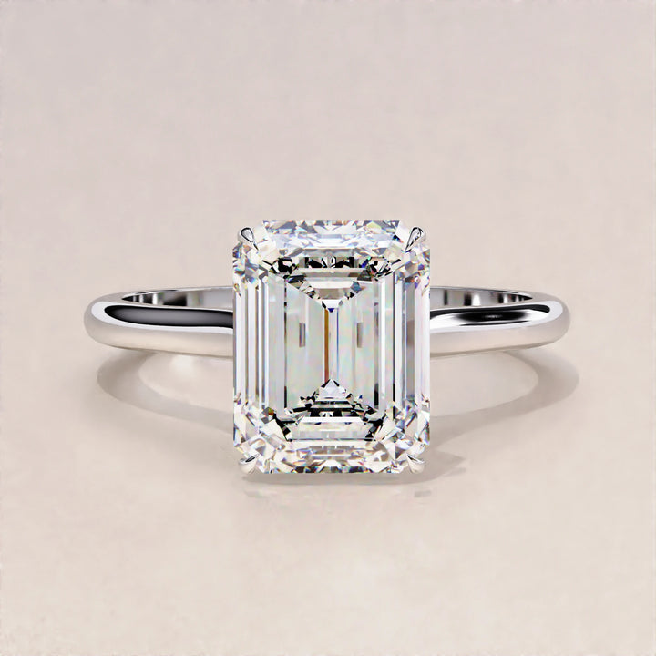 2 Carat Emerald Cut Lab Grown Diamond Ring / Emerald Lab Diamond Solitaire Ring / Emerald Cut Engagement Ring / Solitaire / Minimalist Ring