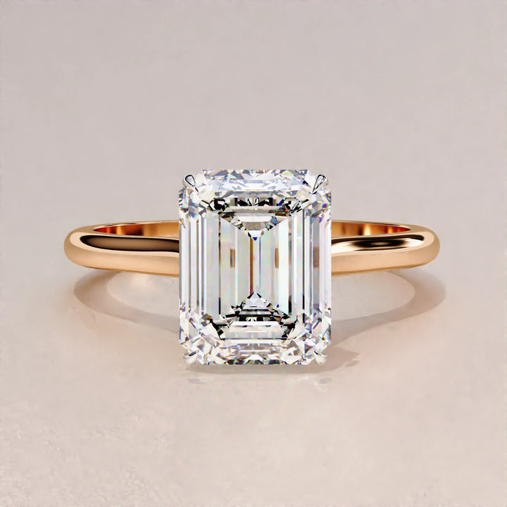 2 Carat Emerald Cut Lab Grown Diamond Ring / Emerald Lab Diamond Solitaire Ring / Emerald Cut Engagement Ring / Solitaire / Minimalist Ring