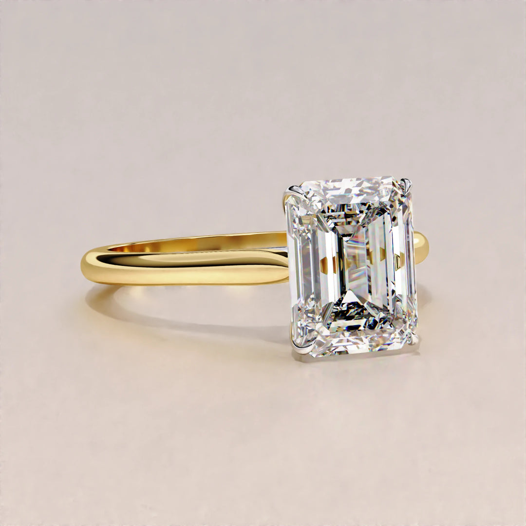 2 Carat Emerald Cut Lab Grown Diamond Ring / Emerald Lab Diamond Solitaire Ring / Emerald Cut Engagement Ring / Solitaire / Minimalist Ring