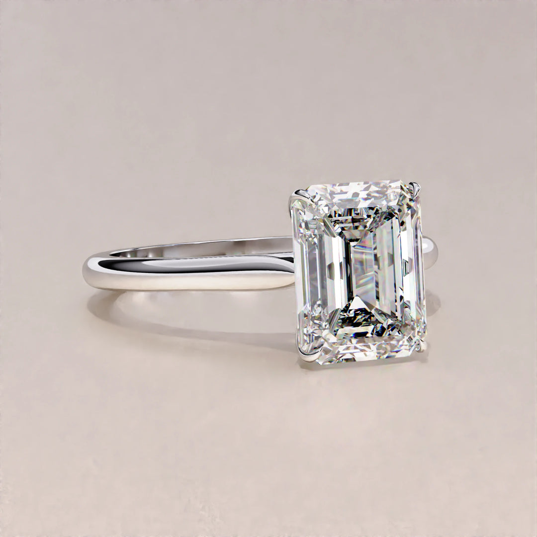 2 Carat Emerald Cut Lab Grown Diamond Ring / Emerald Lab Diamond Solitaire Ring / Emerald Cut Engagement Ring / Solitaire / Minimalist Ring