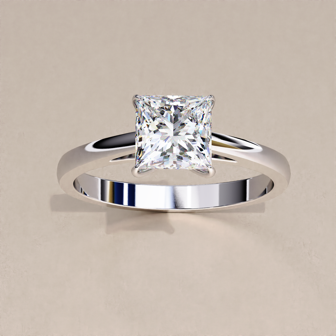 White Gold Engagement Rings, Women's Engagement Rings, Lab Grown Diamond Rings, Princess Cut Diamonds, Eco Friendly Engagement Rings, Sustainable Jewelry, Elegant Bridal Jewelry, Affordable Luxury Rings, Customizable Engagement Rings, Premium Quality Rings