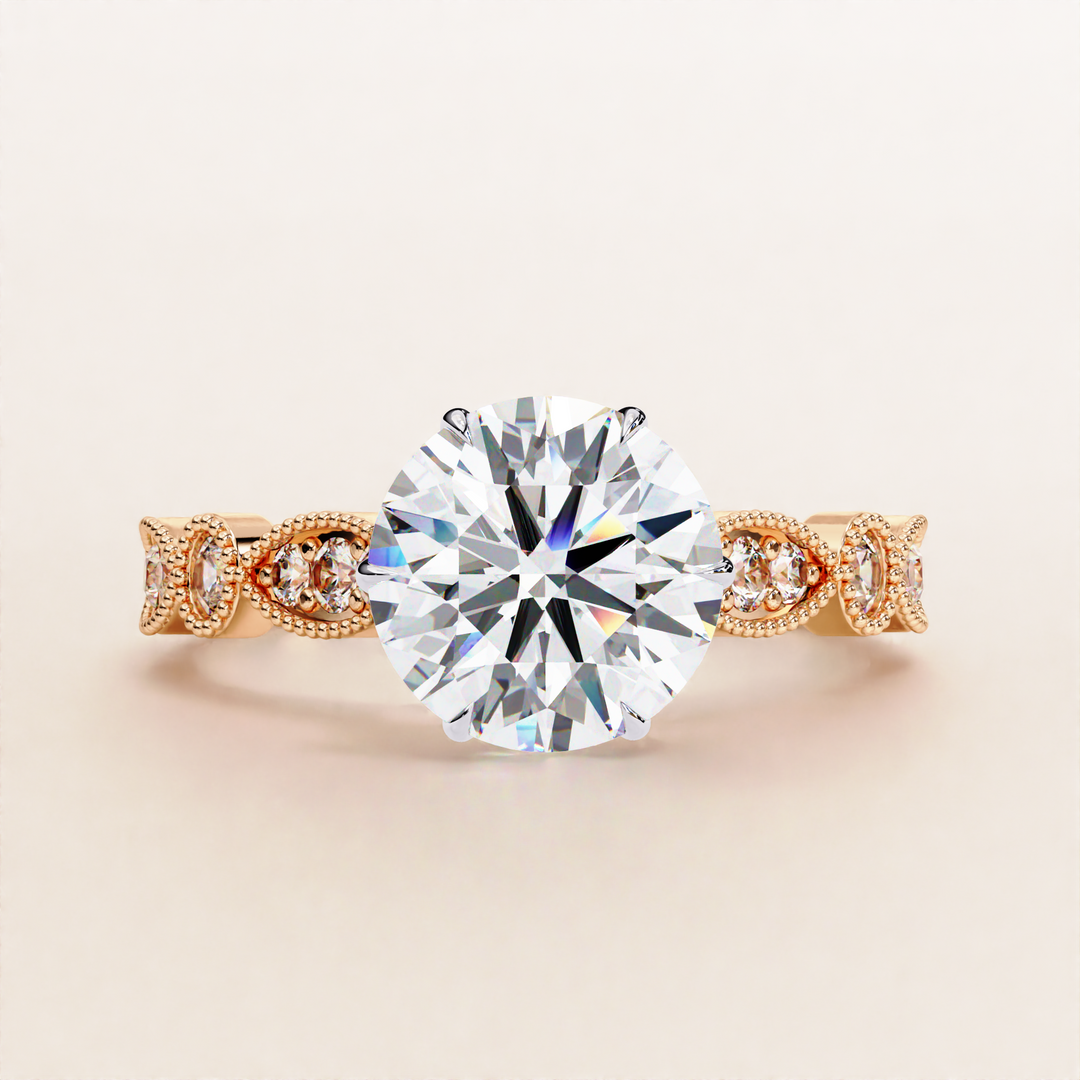 engagement ring lab grown | conflict-free diamond ring | brilliant cut lab ring
