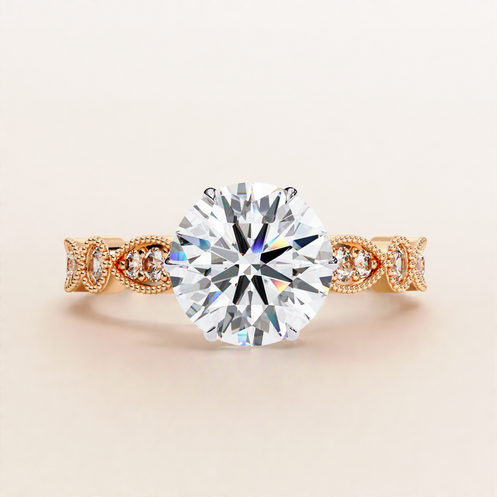 engagement ring lab grown | conflict-free diamond ring | brilliant cut lab ring
