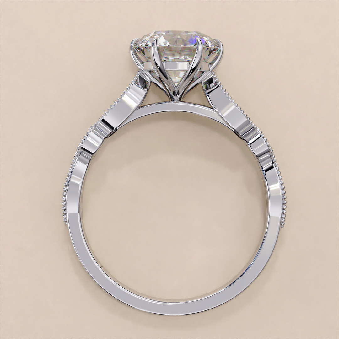 white gold diamond ring | yellow gold ring lab diamond | solitaire ring vintage

