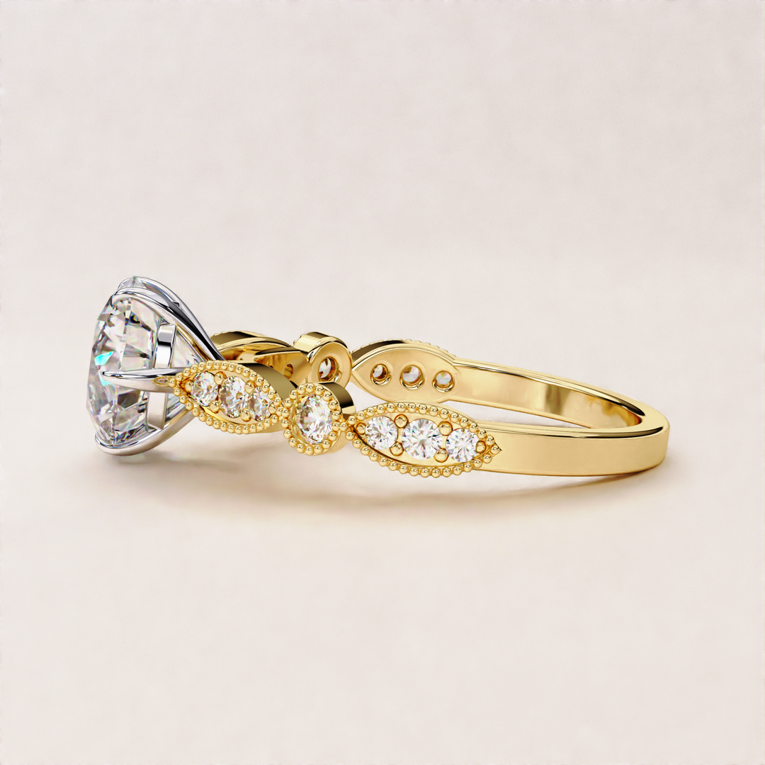 eco diamond proposal ring | handmade vintage ring | ethical engagement ring
