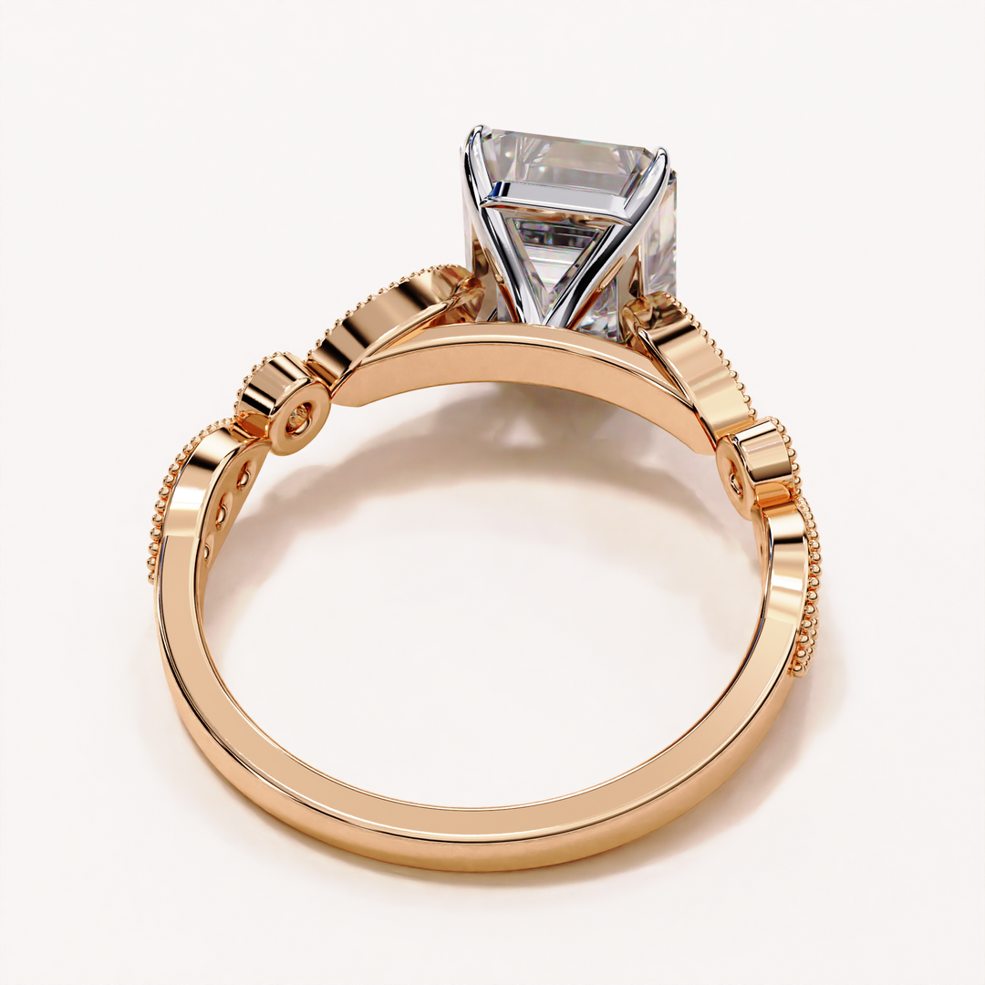 tapered baguette diamond ring | radiant proposal ring | ethical diamond jewelry
